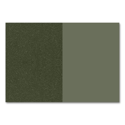 Carte de table vert mousse Two-Tone – Personnalisa (Devant)