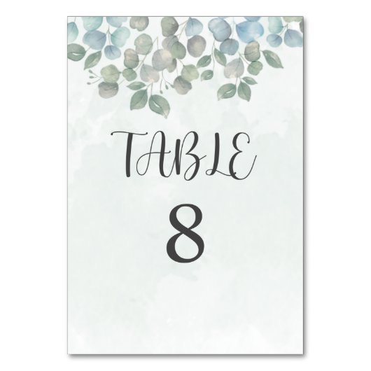Carte de table vert sauge Eucalyptus (Par défaut)