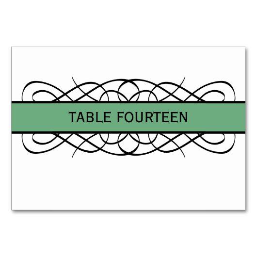Carte de table verte déco (Devant)
