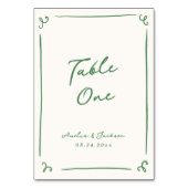 Carte de table verte tirée à la main (Par défaut)