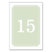 Carte de table verte tout simplement élégante (Dos)