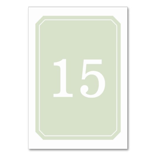 Carte de table verte tout simplement élégante (Par défaut)