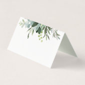 Carte de table vierge au feuillage vert d'eucalypt (Back)