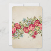 Carte de table vintage Bloom Roses (Dos)