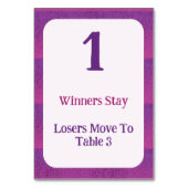 Carte de table violette moderne (Dos)