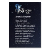 Carte de table Virgo Center (Dos)