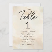 Carte de table Watercolor Beach Mariage Seating Ch (Devant)