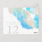 Carte de table Watercolor Butterfly Ocean Shore (Dos)