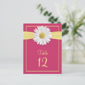 Carte de table Watermelon rose Shasta Daisy (Debout devant)