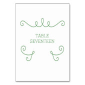 Carte de table Whimsical Flourd Vert (Dos)