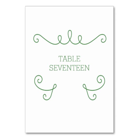 Carte de table Whimsical Flourd Vert (Par défaut)