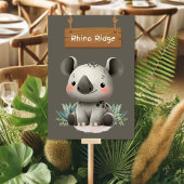 Carte de table Wild Rhino Ridge Jungle Safari
