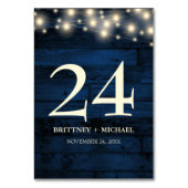 Carte de tableau à cordes de bois bleu de la marin (Dos)