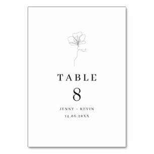 Carte de tableau à fleurs dessinée à la main illus