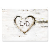 Carte de tableau Birch Tree Bark Nom individuel de (Dos)