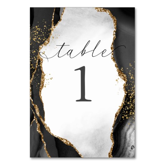 Carte de tableau d'agrégation noire, or et gris (Par défaut)