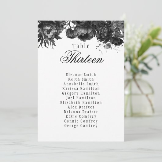 Carte de tableau de bord classique gothique blanc (Debout devant)