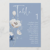 Carte de tableau de Mariage bleu-Duché (Devant)