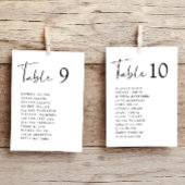 Carte de tableau de Mariage de script moderne