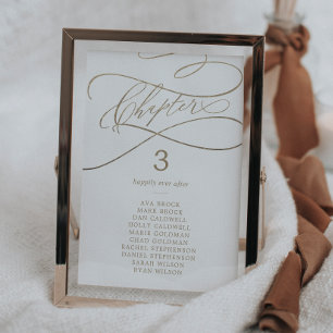 Carte de tableau de siège du chapitre du livre d'o