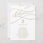 Carte de tableau de siège du chapitre du livre d'o (Dos)