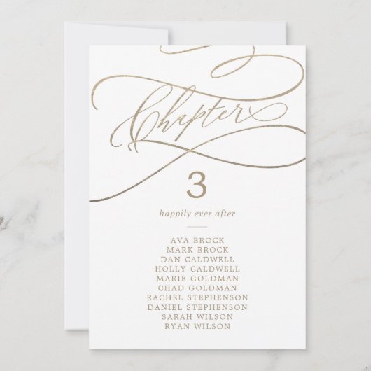 Carte de tableau de siège du chapitre du livre d'o (Dos)