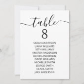 Carte de tableau de sièges de mariage suspendue mi (Devant)
