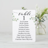 Carte de tableau de sièges de verdure de calligrap (Debout devant)