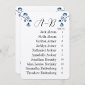 Carte de tableau de table pour invités de l'alphab (Devant / Derrière)