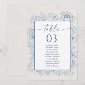 Carte de tableau Floral Chinoiserie (Devant / Derrière)