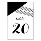 Carte de tableau géométrique blanche noire (Dos)