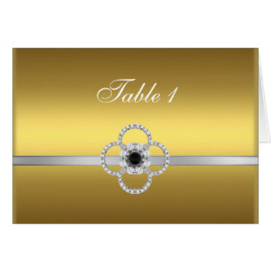 Carte de tableau Gold Silver Diamond Black Jewel 1