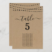 Carte de tableau mariage (Devant / Derrière)