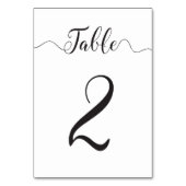 Carte de tableau mariage Numéro de tableau 2 (Dos)