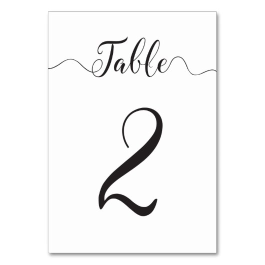 Carte de tableau mariage Numéro de tableau 2 (Par défaut)