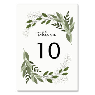 Carte de tableau N° Sprigs mariage