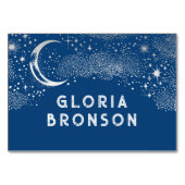 Carte de tableau Starry Nigh Moon individuels Nom (Dos)