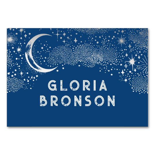 Carte de tableau Starry Nigh Moon individuels Nom (Devant)