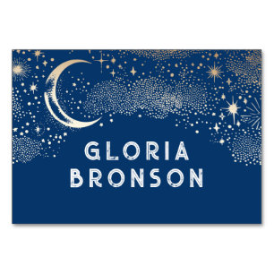 Carte de tableau Starry Nigh Moon individuels Nom 