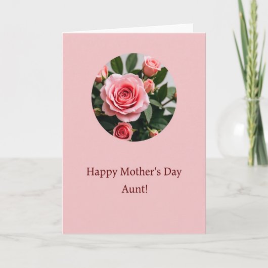 Carte de Tante Florale à Points (Devant)