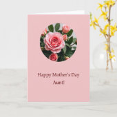 Carte de Tante Florale à Points (Fleur jaune)