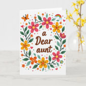 Carte de Tante Florale Douce (Fleur jaune)