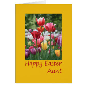 Carte de tante Happy Pâques Tulip