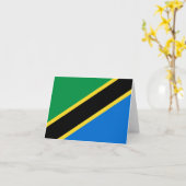 Carte de Tanzanie avec drapeau (Fleur jaune)