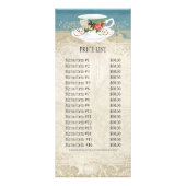 Carte de tarif affaires - Style baroque Rose Vinta (Dos)