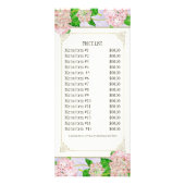 Carte de tarif d'affaires - Rose Hydrangea Florist (Dos)