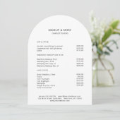 Carte de tarification de salon moderne, minimalist (Debout devant)