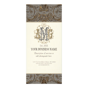 Carte de tarifs d'affaires - le baroque Antiqued