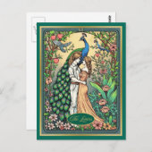 Carte de tarot Art Nouveau, Les Amants (Devant / Derrière)