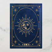 Carte de Tarot Céleste Bleue Invitation de Mariage (Verso)